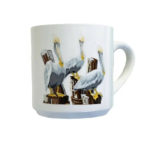 Vintage Pelican Birds Mug Coffee Cup 12oz Bird Lover Gift  - £11.01 GBP