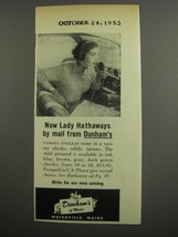 1953 Dunham&#39;s of Maine Lady Hathaway Viyella Shirt Advertisement - £14.48 GBP