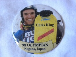 Chris Klug 98 Olympian Nagano Japan Advertising Pin Pinback Button - £4.63 GBP