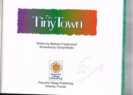 The Tiny Town by Melanie Friedersdorf Humphrey Hardcover Signed Autographed book - £38.93 GBP