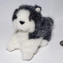 Vintage Russ Berrie &amp; Co. Mini Puppy Dog Husky Blizzard Plush or Gray Wh... - £11.15 GBP