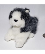 Vintage Russ Berrie &amp; Co. Mini Puppy Dog Husky Blizzard Plush or Gray Wh... - £11.06 GBP