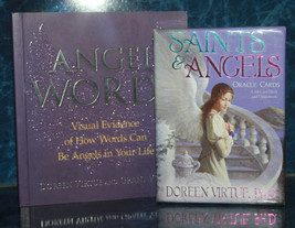 Doreen Virtue: Saints &amp; Angels Oracle SET Card &amp; Guidebook Rare Out of print - £54.50 GBP
