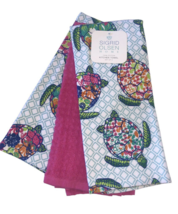 Sigrid Olsen Home Kitchen Towels Set of 3 Colorful Sea Turtles Beach Summer Home - £30.96 GBP