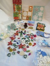 Large Mixed Lot of Craft Supplies Christmas Holiday Book Plates Scrapbook Tin - £15.71 GBP