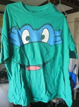 TMNT Teenage Mutant Ninja Turtles Graphic T Shirt Leonardo&#39;s Face Size Meduim - £7.60 GBP