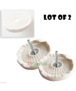 LOT OF 2 SOFT  4&quot; BUFFING and POLISHING PAD / 1/4&quot; SHAFT WHEEL CLOTH SOFT - $177.32 MXN