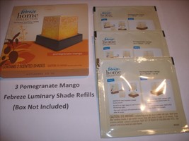 3 Febreze Flameless Luminary Shade Refills Pomegranate Mango No Box - £19.60 GBP