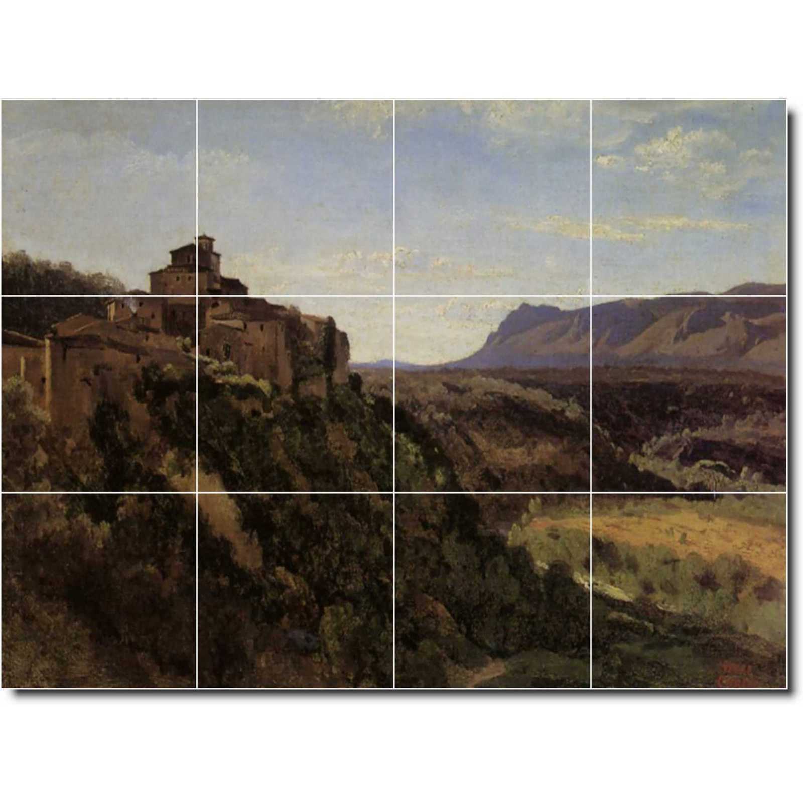 Corot jean papigno buildings overlooking the valley