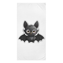 Custom Pet Name Black and Grey Cartoon Bat Kids Beach Towel Personalized Absorbe - £36.93 GBP