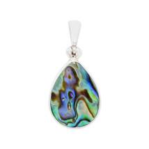 Starborn Abalone Shell Pendant Necklace (22&quot;) Blue - £88.53 GBP