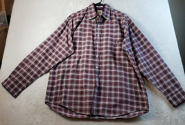 Cinch Shirt Mens Size Large Multi Plaid 100% Cotton Logo Long Sleeve Button Down - £12.84 GBP