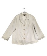 Vtg Donna Vinci Couture Women&#39;s Plus Sz 24 Gold Metallic Long Blazer Jac... - $720.27 MXN