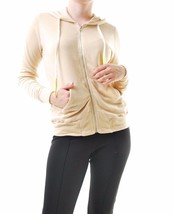 SUNDRY Womens Hoddie Two Pocket Long Sleeve Casual Creamy Size S - £35.21 GBP