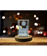 LED Base included | Exquisite 3D Engraved Crystal Sculpture of The Moon - $35.46 CAD+