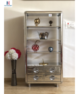 NauticalMart Designer Aluminum Bookcase with Drawers Art Deco Vintage Fu... - $3,499.00