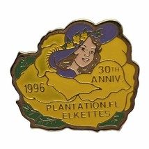 Plantation Florida Elks Lodge 2273 Elkettes Benevolent Order Enamel Hat Pin - £6.22 GBP