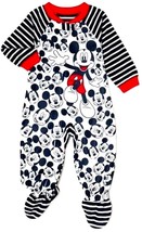 Mickey Mouse Disney Boys Footed Pajamas Blanket Sleeper Nwt Infant Size 18M - £12.19 GBP