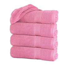 Large Bath Towel Pack of 4 Sheets 27&quot;x55&quot; Cotton Highly Absorbent Sets G... - £55.94 GBP