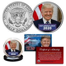 DONALD TRUMP Keep America Great 2020 Genuine JFK Kennedy Half Dollar U.S... - $12.16