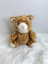 Logo Bear Plush Stuffed Animal toy Tabby Cat Kitten Kitty 7.5 in lgth - $7.92