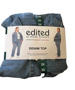 Womens Size 3X Denim Jean Jacket Shirt Top Edited  by Remi Bader Authent... - $29.78 CAD