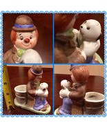 Luvkins Hobo Clown With Dog Candle Holder Great Condition &amp; Fast Shipping! - $10.92