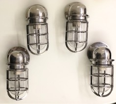 Set of 4 Nautical Aluminum Wall Light Fixtures | Restaurant &amp; Outdoor Light - $452.89