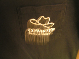 Gilden Cowboys Okeechobee Florida Men&#39;s XL Black Shirt With Pocket - £7.89 GBP