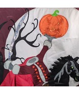 Halloween Yard Flag Headless Horseman 2 Sided Embroidered Padding 54x36 ... - £27.80 GBP