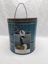 Vintage Canada Goose Happy Birthday Bucket Tin With Handle 6 3/4&quot; X 7 1/4&quot; - $49.49