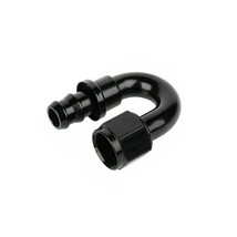 180° 6AN Push Lock Hose End Fitting/Adaptor For Oil Fuel Water Air Black - £5.15 GBP