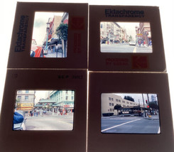 4 Slide photos Lot 1975 san francisco ca chinatown cable car turn trolley street - £29.68 GBP