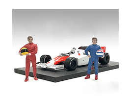 &quot;Racing Legends&quot; 80&#39;s Figures A and B Set of 2 for 1/18 Scale Models by American - $38.09