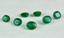 Earth mined Natural Zambia Emerald Oval Cut 7 Pc 16.03 Ct Gemstone Set Designing - £4,013.02 GBP