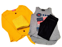 Girls Size 6-6X Mixed Brands Tops &amp; Leggings 4 Piece Set Ruffle Girl Chi... - $14.95