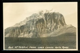 Vintage Postcard RPPC Real Photo Lake Louise Mt Temple Auto Road Banff Canada - £11.67 GBP