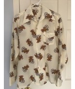 Vintage Capri Disco Shirt Club 70s Lounge Wear  Mens Mod pointy collar N... - $1,034.92 MXN
