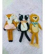 Target Bullseye Forest Animal Friends Decor Skunk Fox Monkey Fabric Figures - €16,94 EUR