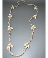 Vintage Sea Shell Necklace Summertime Beach Wear Jewelry 34 Inches - $226.75 MXN