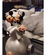 Disney Mickey Carry Minnie Wedding Glass Christmas Ornament Just Married... - €187,42 EUR