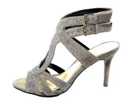 Women Size 7 High Heels Silver Sandal Bridal Holiday Prom Formal AUDREY ... - £29.95 GBP