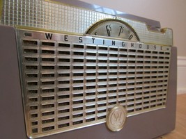 extremely rare TUBE RADIO vintage 1954 WESTINGHOUSE H-4114P portable bei... - £121.50 GBP