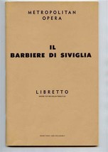 Il Barbiere Di Siviglia Metropolitan Opera Libretto Barber of Seville Ro... - £14.01 GBP