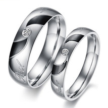 Engraved Titanium Matching Couples Rings Set for Two - £15.98 GBP