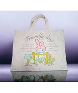 Vintage Sanrio 1976 My Melody My Melody Friendly Days Tote Bag Pink Canv... - £111.82 GBP