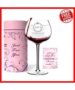 50th Birthday Essentials: Vintage 1975 Wine Glass for Women &amp; Party Decor - $50.95 CAD