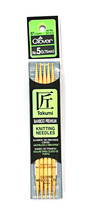 Clover Takumi Bamboo 5 Inch Double Point Knitting Needle Size 5 - £12.50 GBP