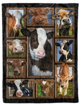 Funny Cows Blankets Gift For Farmer Lover Fleece Sherpa Blanket Christmas - £28.60 GBP+