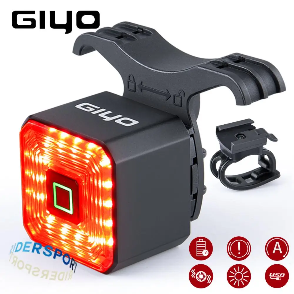 Giyo Smart Bicycle Rear Light Auto On/Off Stop Signal Brake Road Bike LED - £9.32 GBP+